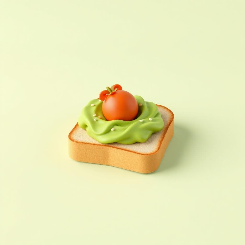 A scanned avocado toast